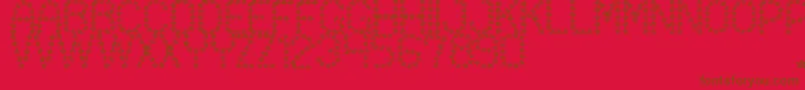 FloweredSt-fontti – ruskeat fontit punaisella taustalla
