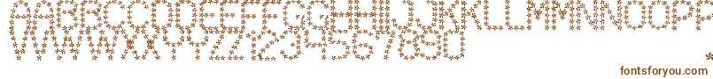 Шрифт FloweredSt – коричневые шрифты на белом фоне