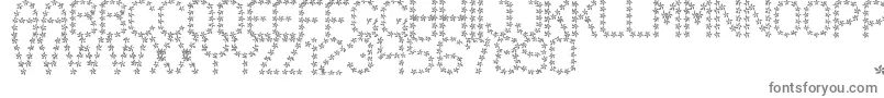 FloweredSt-fontti – harmaat kirjasimet valkoisella taustalla