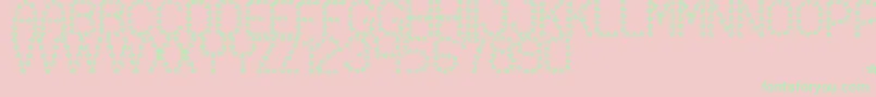 FloweredSt Font – Green Fonts on Pink Background