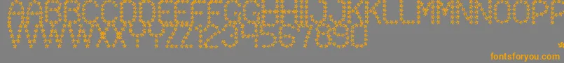 FloweredSt Font – Orange Fonts on Gray Background