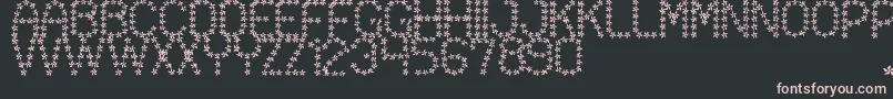 FloweredSt-fontti – vaaleanpunaiset fontit mustalla taustalla