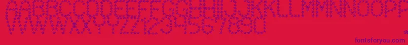 FloweredSt-Schriftart – Violette Schriften auf rotem Hintergrund
