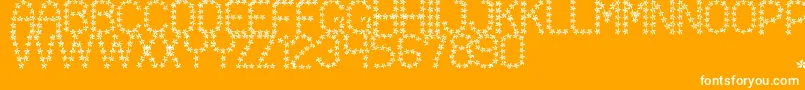 FloweredSt Font – White Fonts on Orange Background