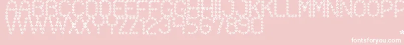 FloweredSt-fontti – valkoiset fontit vaaleanpunaisella taustalla