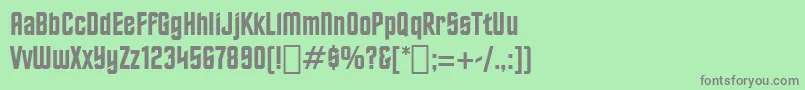 TrekClassicCredits Font – Gray Fonts on Green Background