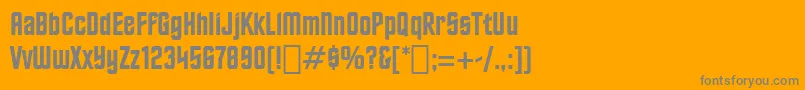 TrekClassicCredits Font – Gray Fonts on Orange Background