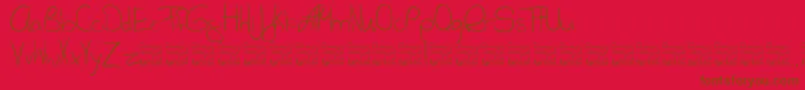 SlRunawayGirl Font – Brown Fonts on Red Background