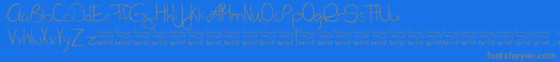SlRunawayGirl-Schriftart – Graue Schriften auf blauem Hintergrund