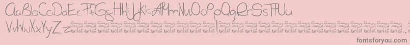 Шрифт SlRunawayGirl – серые шрифты на розовом фоне