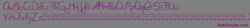 SlRunawayGirl Font – Purple Fonts on Gray Background