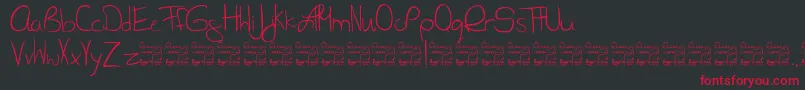SlRunawayGirl Font – Red Fonts on Black Background