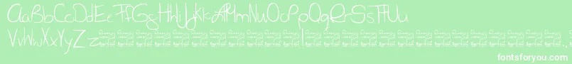 SlRunawayGirl Font – White Fonts on Green Background