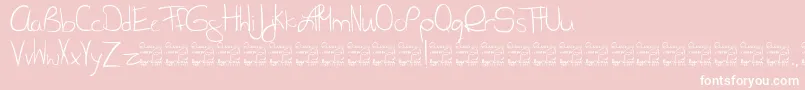 SlRunawayGirl Font – White Fonts on Pink Background