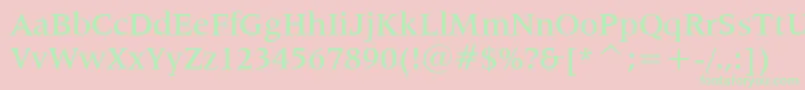 Lat725m Font – Green Fonts on Pink Background