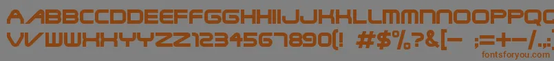 Terminat Font – Brown Fonts on Gray Background