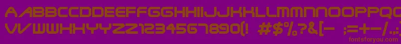 Шрифт Terminat – коричневые шрифты на фиолетовом фоне