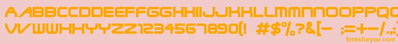Terminat Font – Orange Fonts on Pink Background