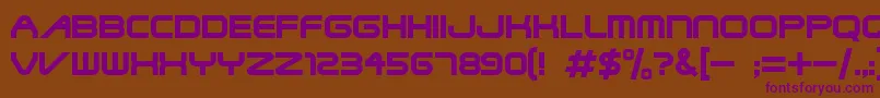 Terminat Font – Purple Fonts on Brown Background