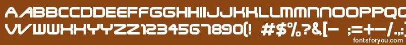 フォントTerminat – 茶色の背景に白い文字