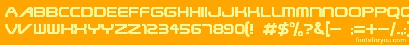Terminat Font – Yellow Fonts on Orange Background