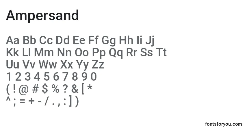 Fuente Ampersand - alfabeto, números, caracteres especiales