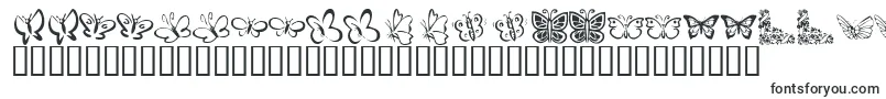 KrButterflies-fontti – Alkavat K:lla olevat fontit