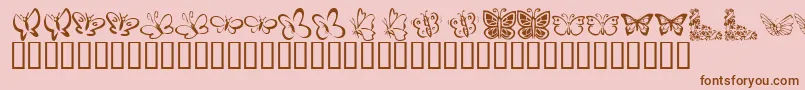 KrButterflies Font – Brown Fonts on Pink Background