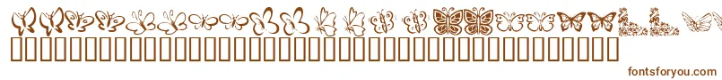 KrButterflies Font – Brown Fonts on White Background