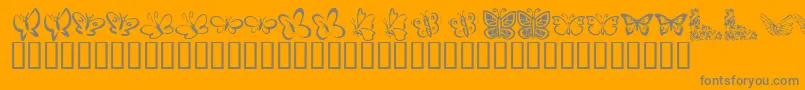 Шрифт KrButterflies – серые шрифты на оранжевом фоне