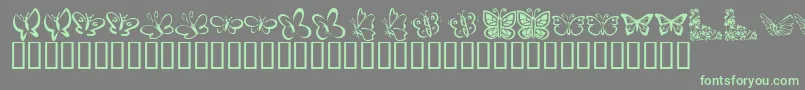 Fonte KrButterflies – fontes verdes em um fundo cinza