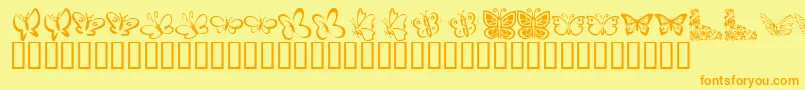 Más sobre la fuente KrButterflies fuente KrButterflies – Fuentes Naranjas Sobre Fondo Amarillo