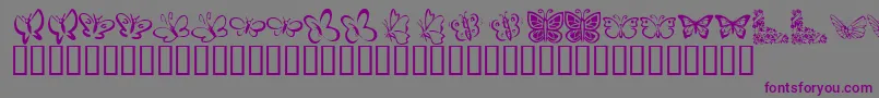 KrButterflies Font – Purple Fonts on Gray Background