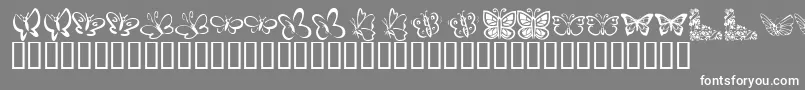 Шрифт KrButterflies – белые шрифты на сером фоне