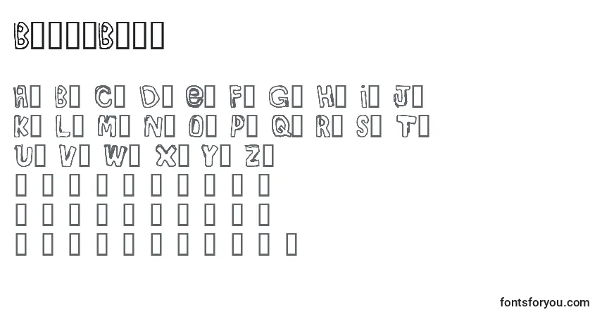 Шрифт BullyBoys – алфавит, цифры, специальные символы