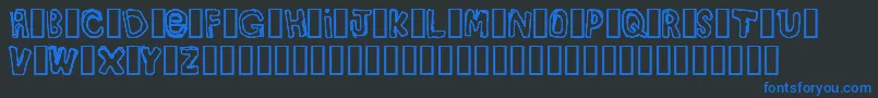 BullyBoys Font – Blue Fonts on Black Background