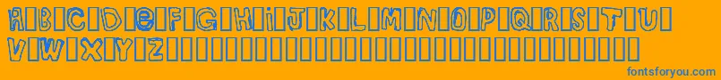 BullyBoys Font – Blue Fonts on Orange Background