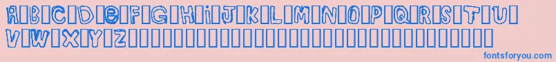 BullyBoys Font – Blue Fonts on Pink Background