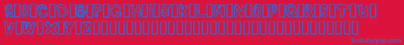 BullyBoys Font – Blue Fonts on Red Background