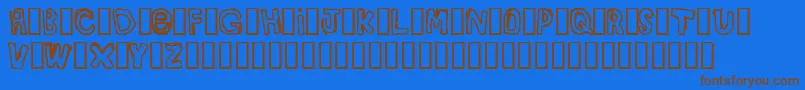 BullyBoys Font – Brown Fonts on Blue Background