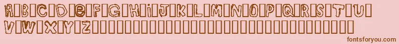 BullyBoys Font – Brown Fonts on Pink Background