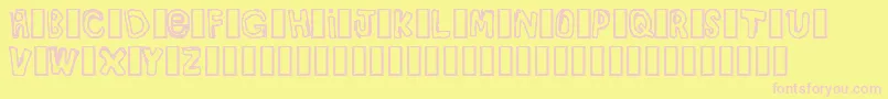 BullyBoys Font – Pink Fonts on Yellow Background