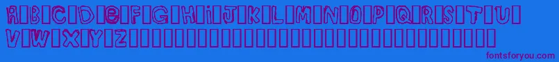 BullyBoys Font – Purple Fonts on Blue Background