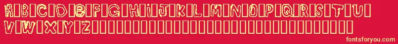 BullyBoys Font – Yellow Fonts on Red Background