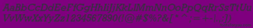 Geoslb712mediumcbtItalic Font – Black Fonts on Purple Background