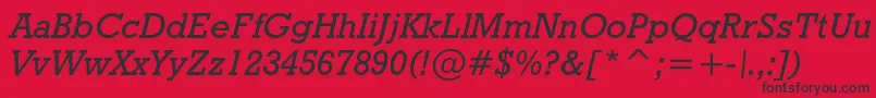 Geoslb712mediumcbtItalic Font – Black Fonts on Red Background