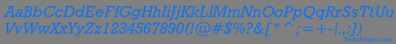 Geoslb712mediumcbtItalic Font – Blue Fonts on Gray Background