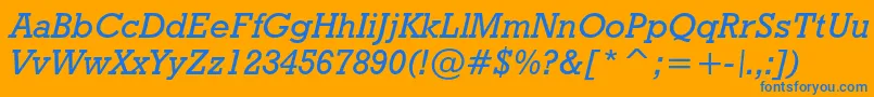 Geoslb712mediumcbtItalic Font – Blue Fonts on Orange Background