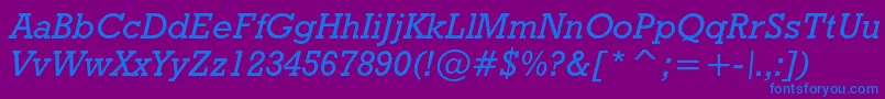 Geoslb712mediumcbtItalic Font – Blue Fonts on Purple Background