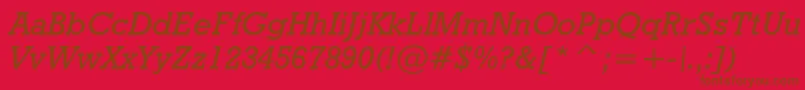 Geoslb712mediumcbtItalic Font – Brown Fonts on Red Background